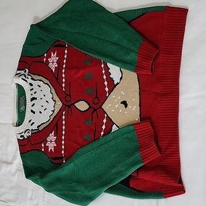 EUC Fat belly Santa ugly Christmas sweater, size XL